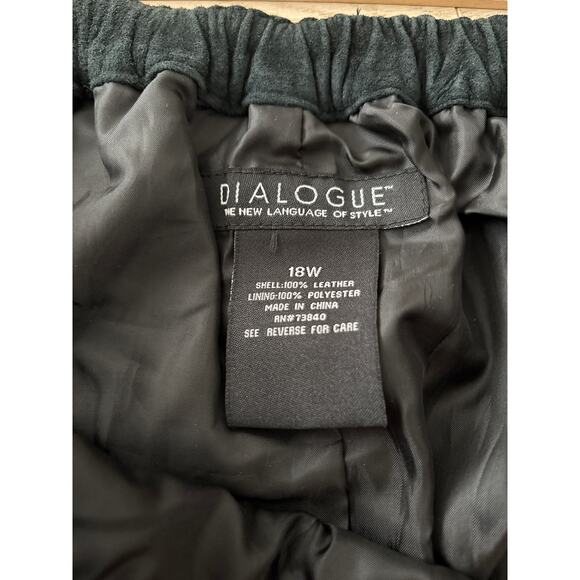 Dialogue Black Suede Long Skirt 18W Vintage - Picture 2 of 3